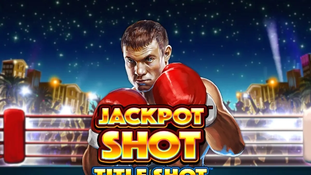 Tampilan visual mesin slot Title Shot dengan latar belakang dinamis